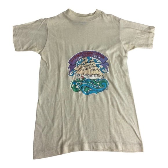 Roach Youth Shirts US Coastguard Cutter Vintage Ivory Single Stitch Medium - Picture 3 of 13